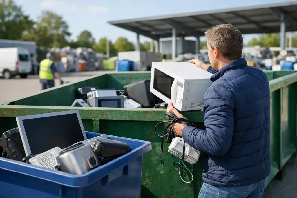 Elektrogeräte richtig zum Recyclinghof bringen